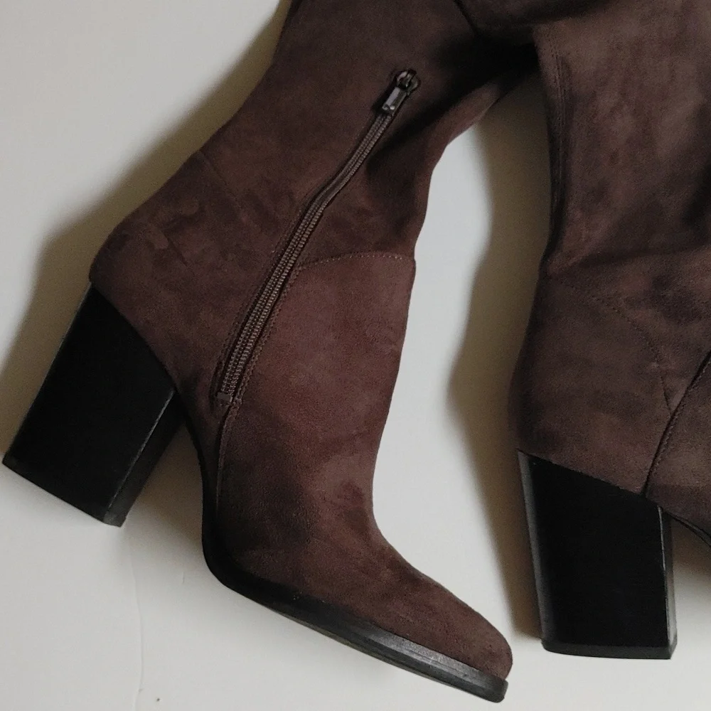 Marc Fisher Taupe Thigh High Boots Size 7M